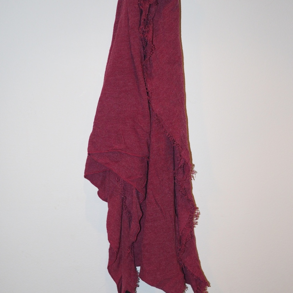 Lightweight, red-pink scarf